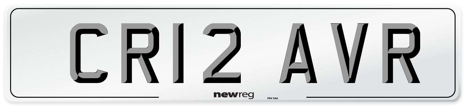 CR12 AVR Number Plate from New Reg